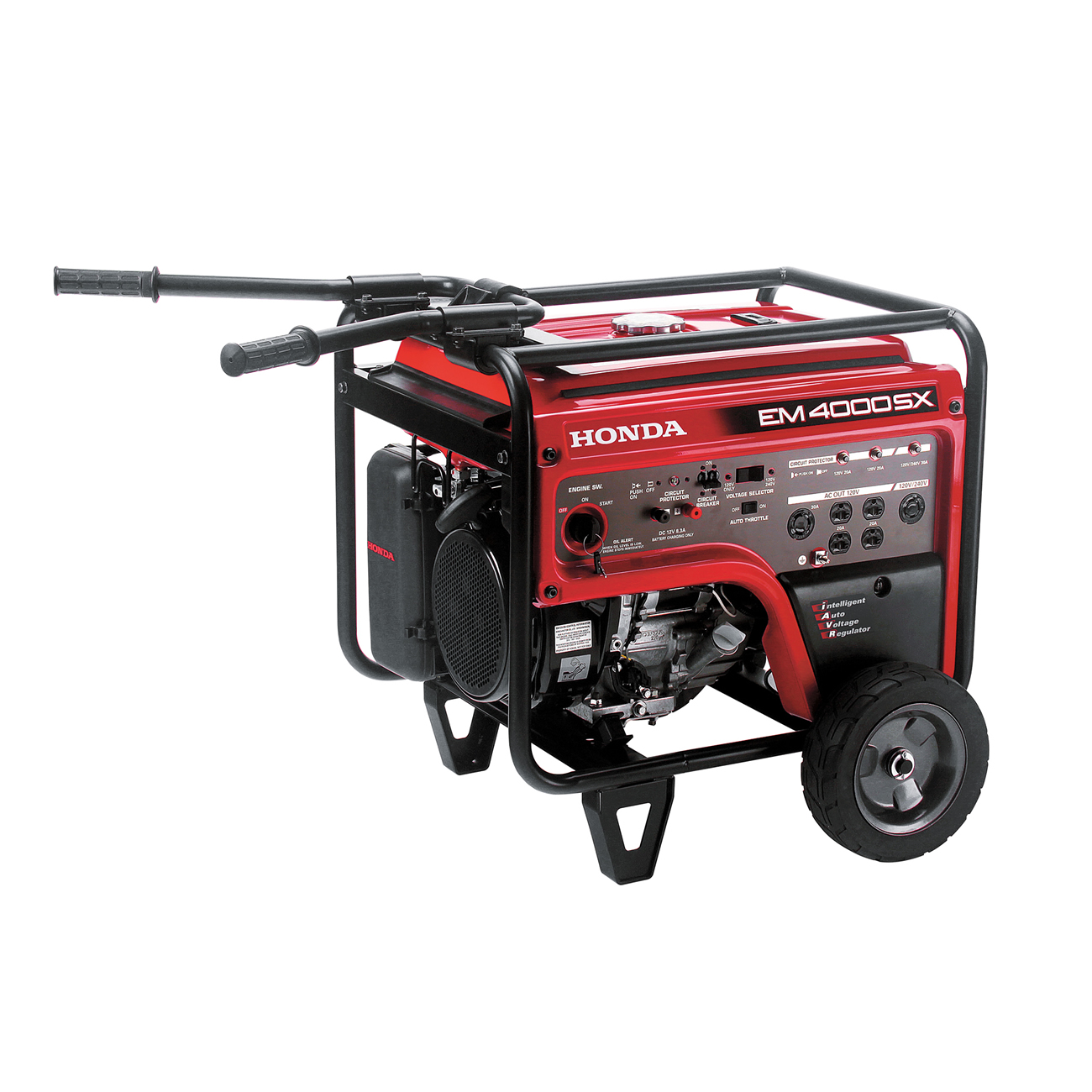 Honda 4,000 Watt Electric Start Gas Powered Home Generator W/ Wheel Kit