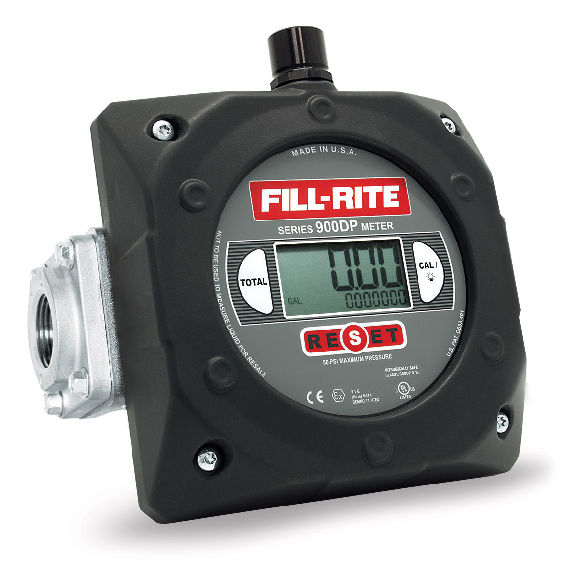 Fill-Rite 901CL 23-151 LPM 1-Inch NPT Threads Resettable Totalizer Meter