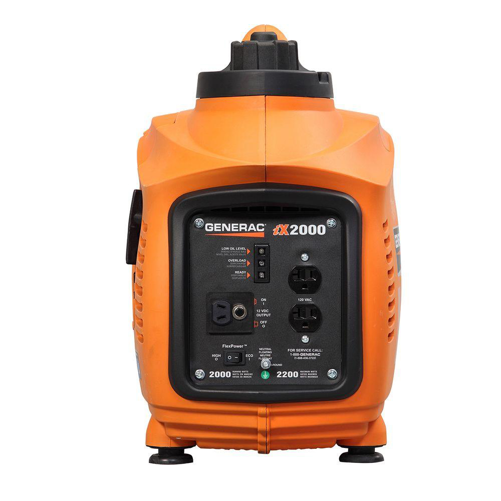 Generac 6719 iX2000 2,000 Watt Portable Inverter Gas Powered Power ...