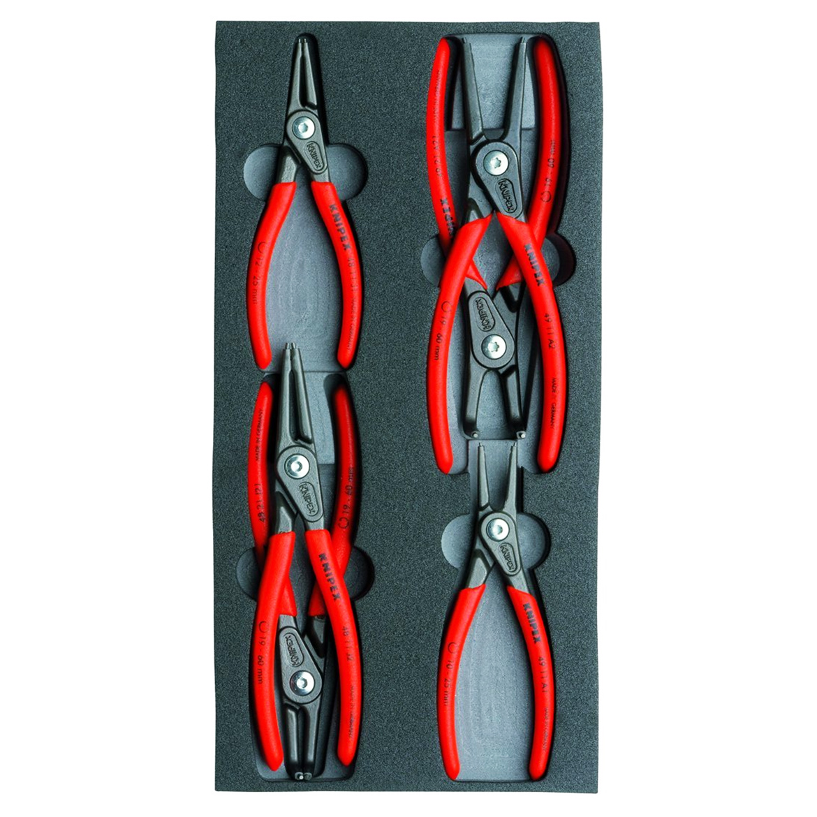 Knipex 00 20 01 V02 PreciselySize Basic Pliers Set with Foam Tray