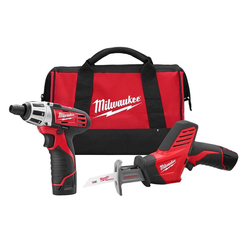 Milwaukee 2497-22 M12 12-Volt Cordless Power Lithium-Ion 2-Tool Combo Kit
