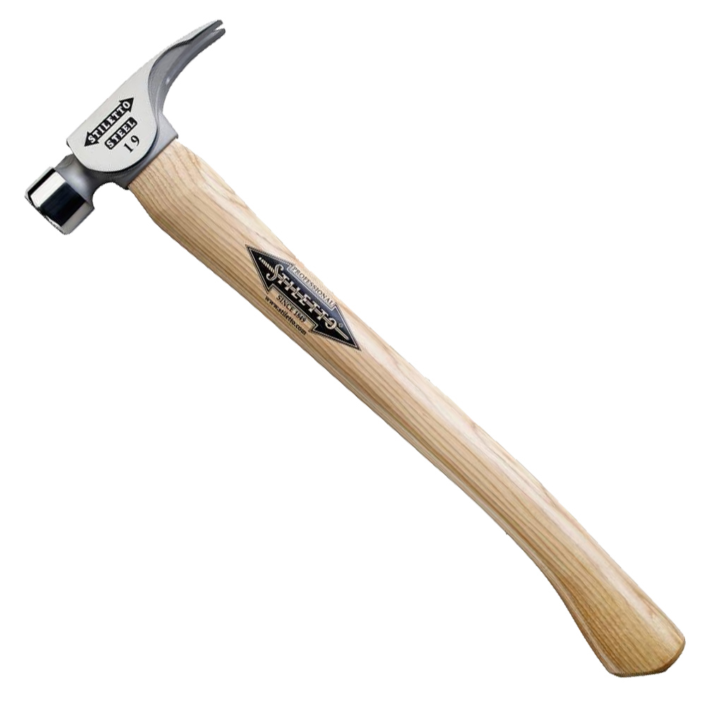 Stiletto REN19MC 18Inch 19Oz Steel Milled Face Curved Hickory Framer