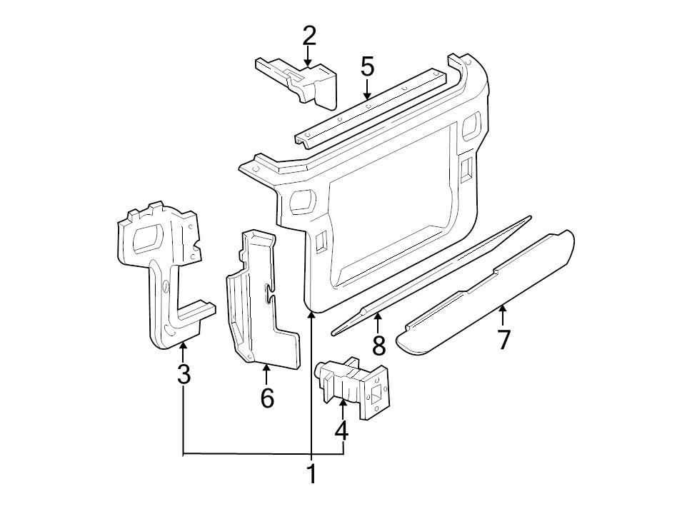 OEM NEW 2012-2014 Ford F150 Radiator Support Air Deflector CL3Z19E672A