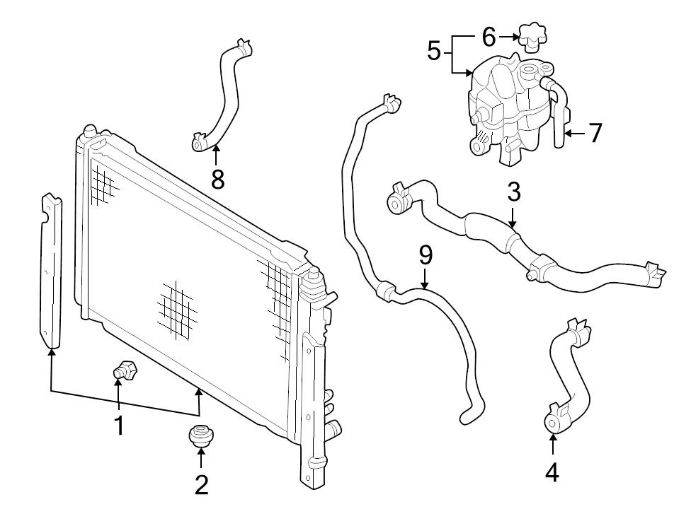 BRAND NEW GENUINE FORD OEM ENGINE COOLANT EXPANSION TANK #ER3Z8276A