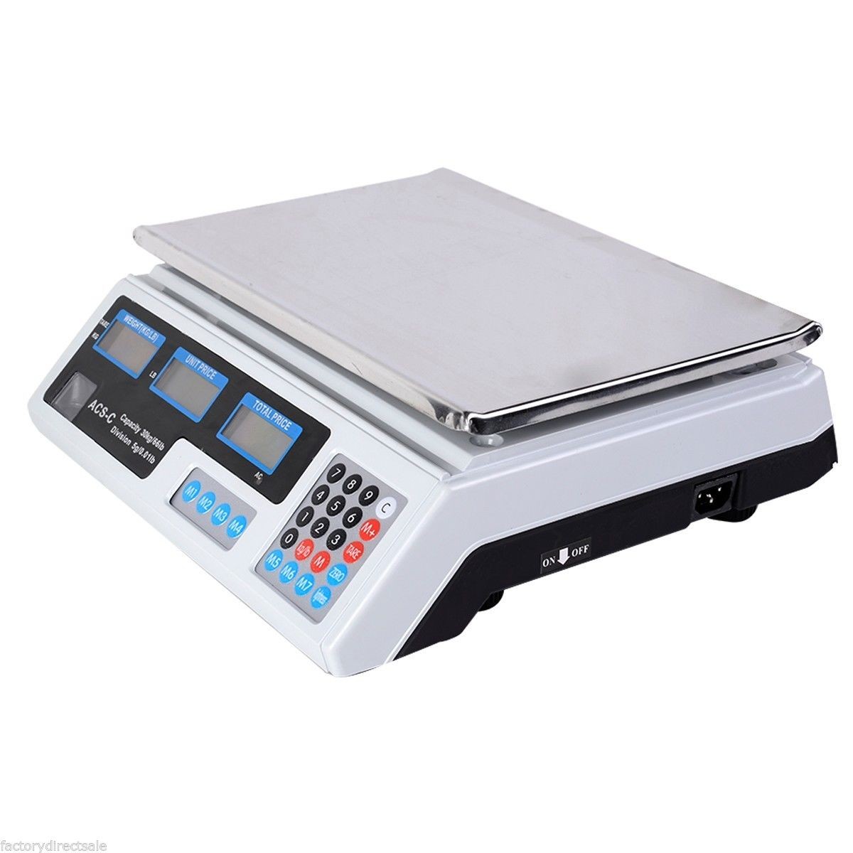 Digital Scale 60LB Food Meat Computing Counting Weight Deli Price
