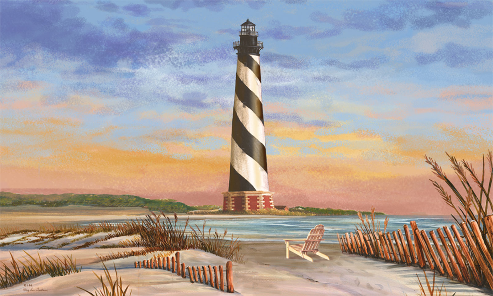 Coastal Hatteras Lighthouse Mat 30 X 18 Inch Floor Mat - Mary B ...