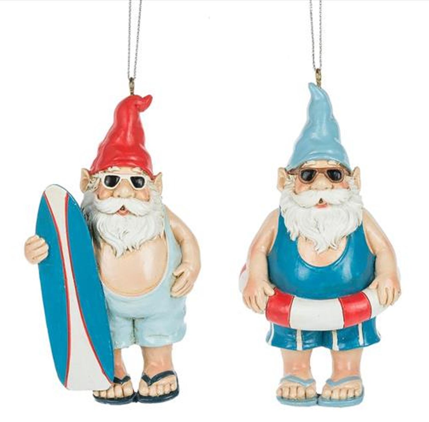 Beach gnomes christmas holiday ornaments set of 2  ebay Beach gnomes christmas holiday ornaments set of 2  ebay