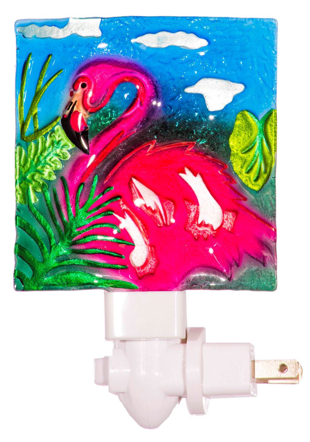 Jaco Pretty in Pink Flamingo Glass Night Light Electric 7 Watt