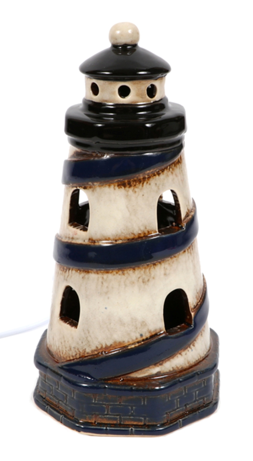 Lighted Lighthouse Tabletop Ceramic Electric Night Light 7 Watt Mary