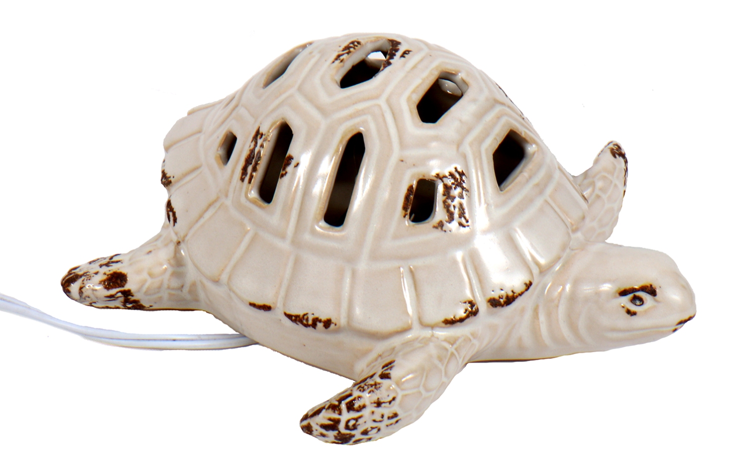 Lighted Sea Turtle Tabletop Electric Night Light Ceramic 7 Watt Mary