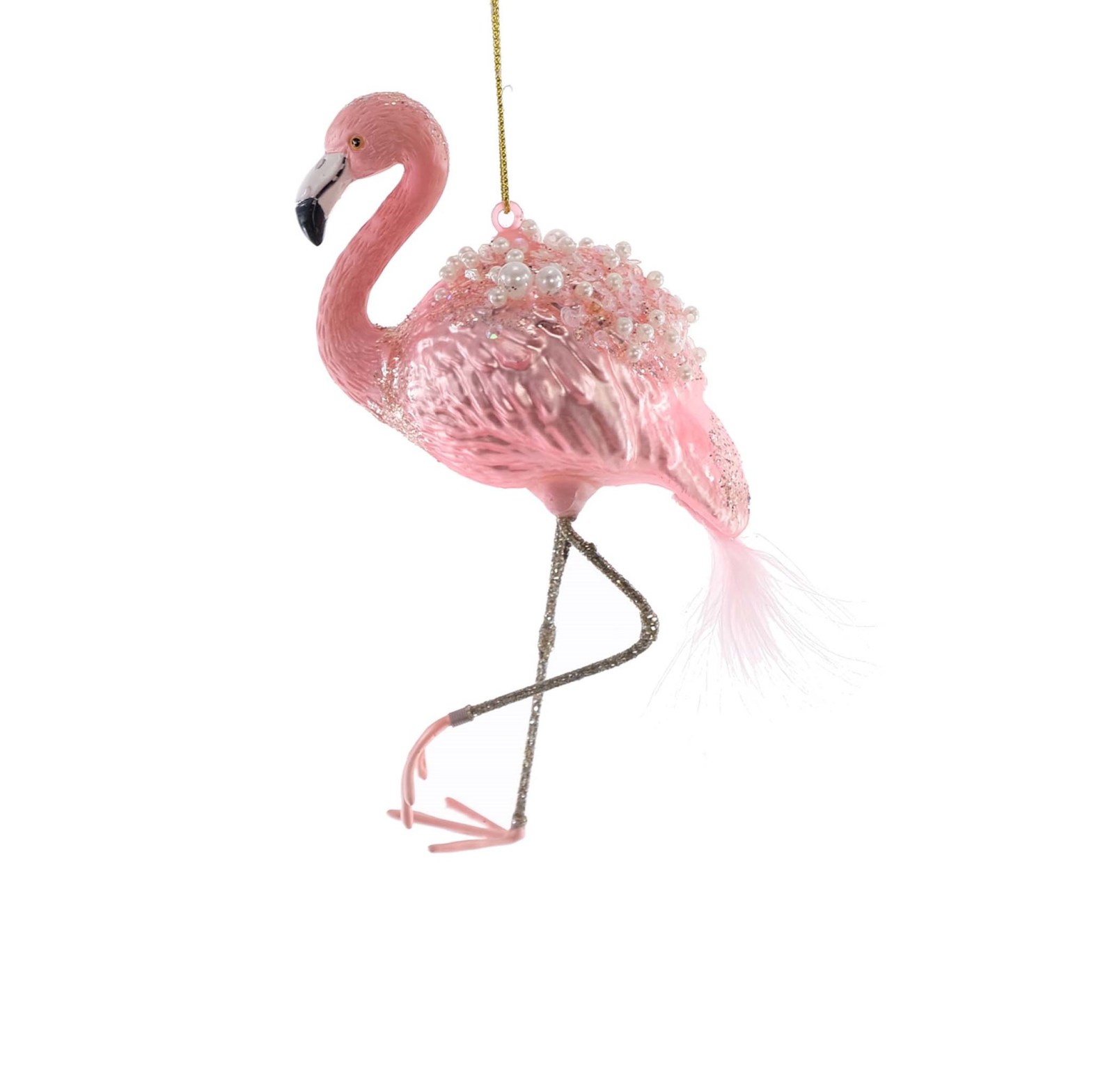 Flamboyant Jeweled Pink Flamingo Christmas Holiday Ornament eBay