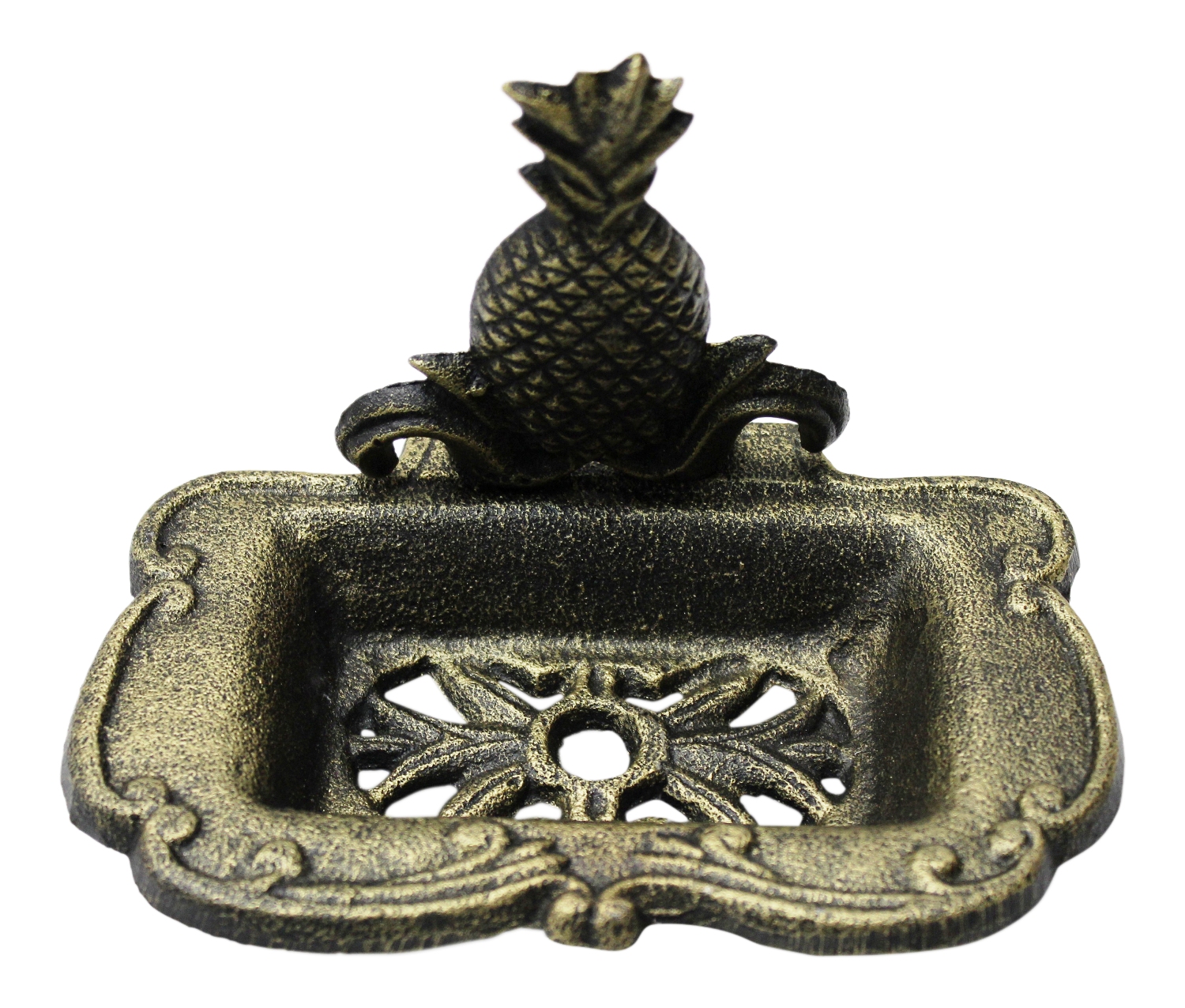Bath SOAP DISH Holder Hand Painted Ceramic Pansy Pineapple Crocodile