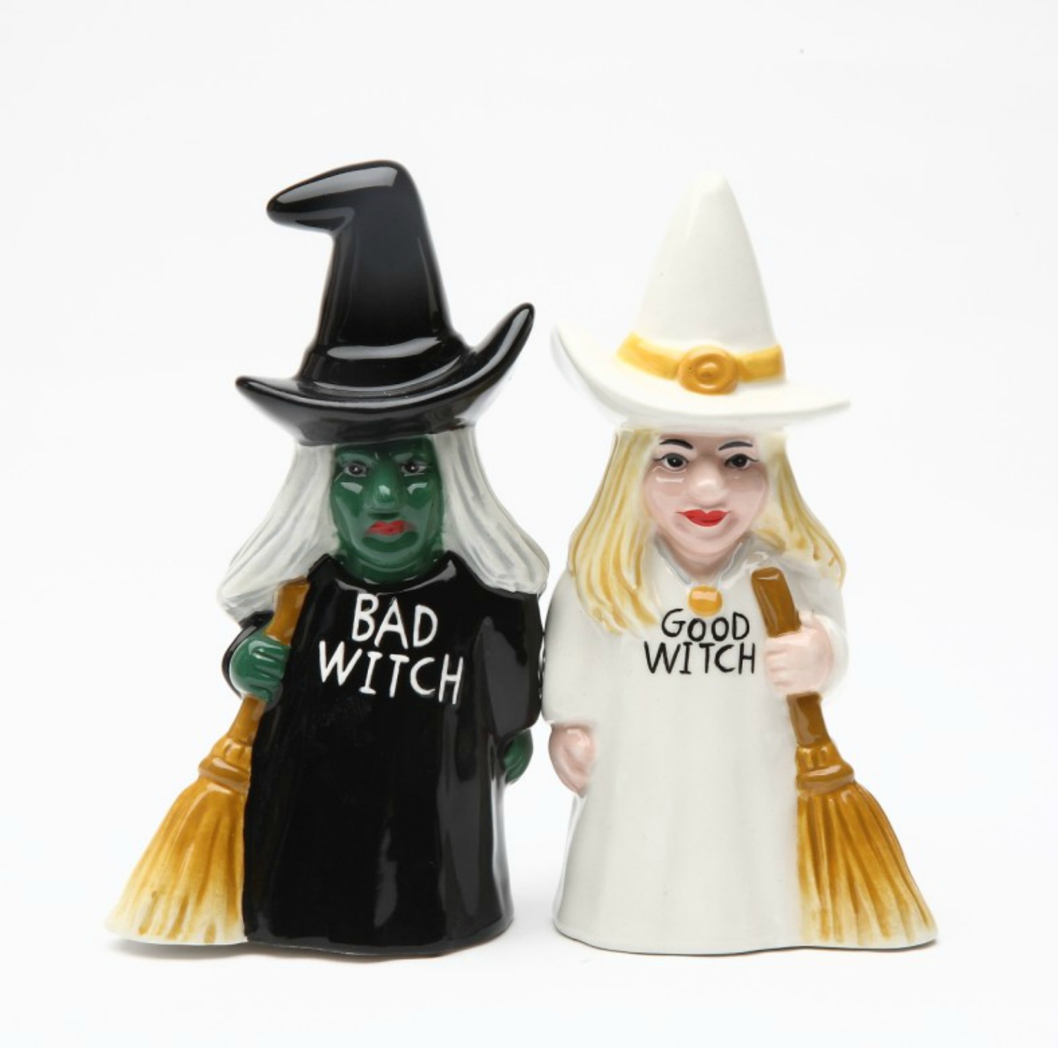 Good Witch Bad Witch Salt and Pepper Shaker Set Mary B Decorative Art