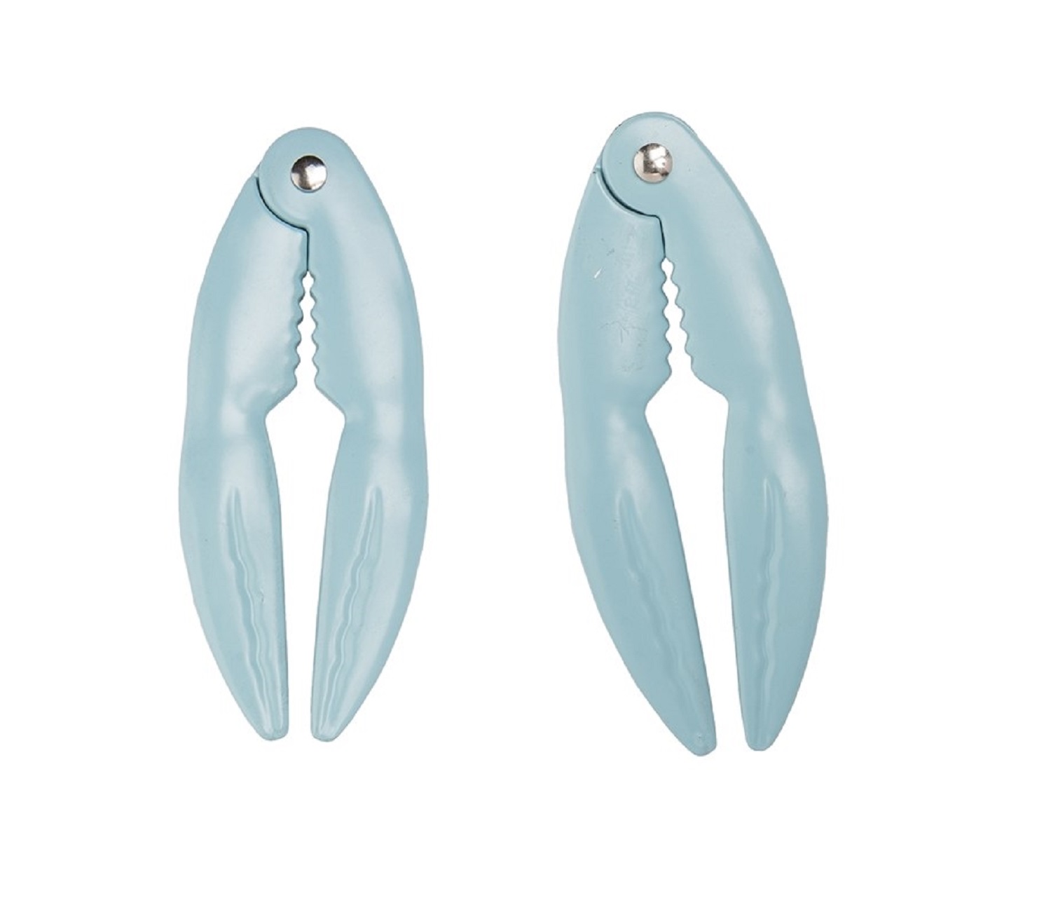 Blue Crab Claw Shaped Seafood Crackers Set of 2 Metal