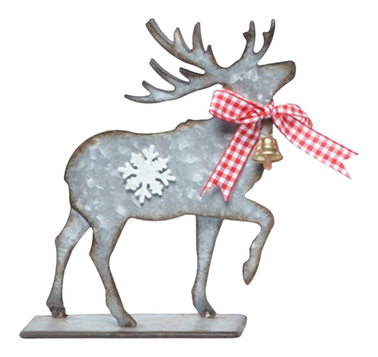 Special T Holiday Reindeer with Snowflake Tabletop Figurine Galvanized