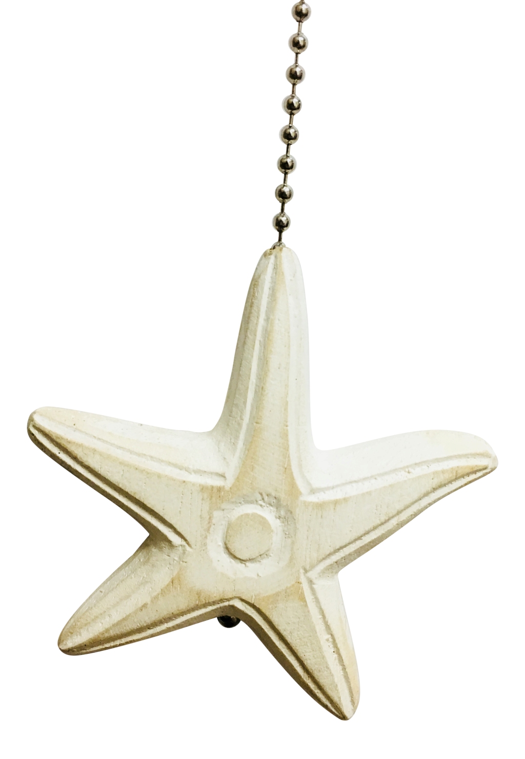 Coastal Ocean Beach Wavy Starfish Carved Whitewashed Wood Ceiling Fan