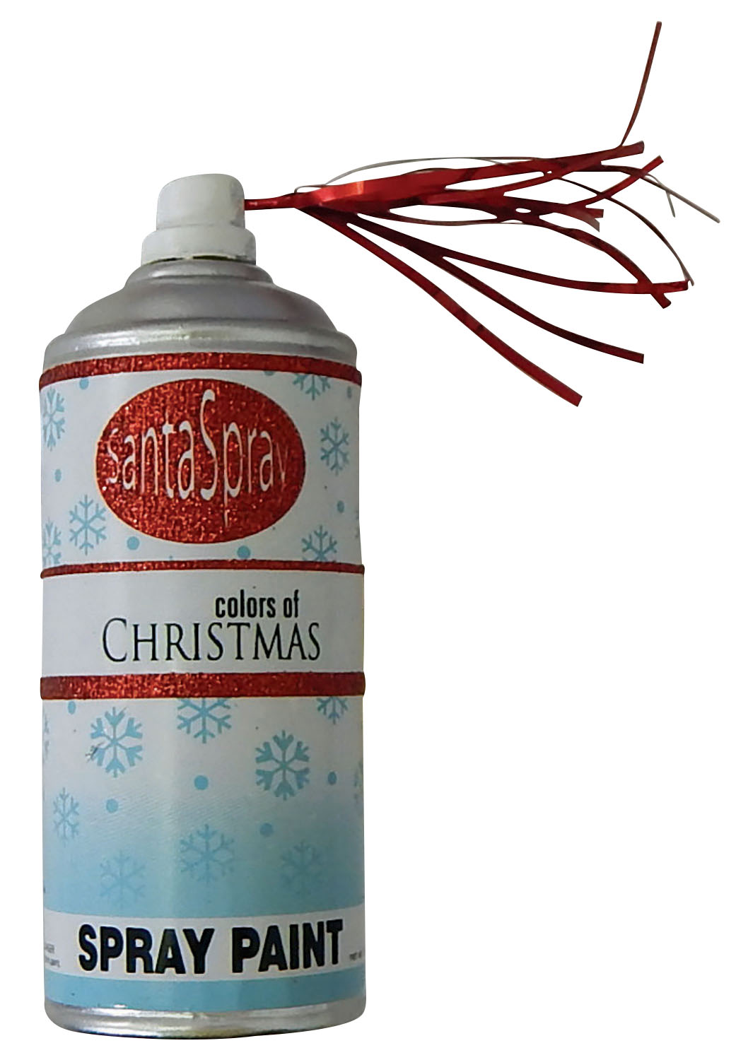 Christmas By Krebs Santa Can of Spray Paint Holiday Ornament Glass eBay