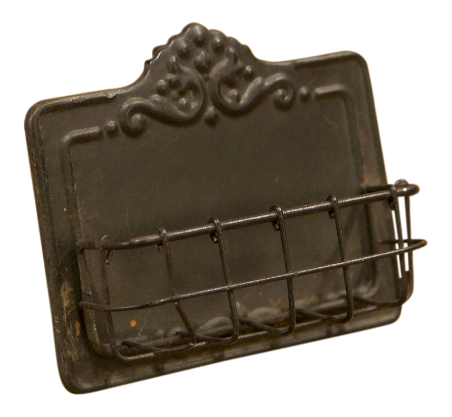 Antiqued Rustic Business Card Holder Metal 5 Inches Mary B Decorative Art