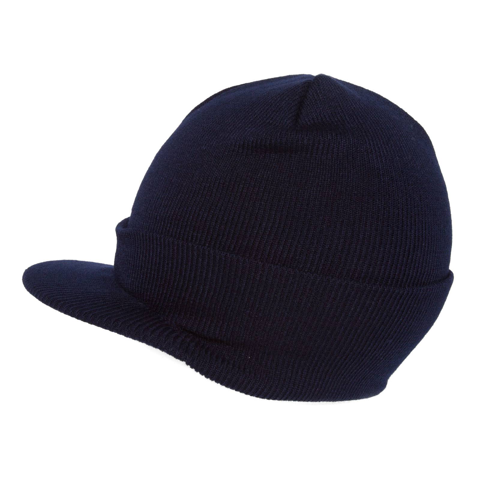 NEW CUFF NAVY BLUE Beanie Visor Skull Cap HAT 798711798469 eBay