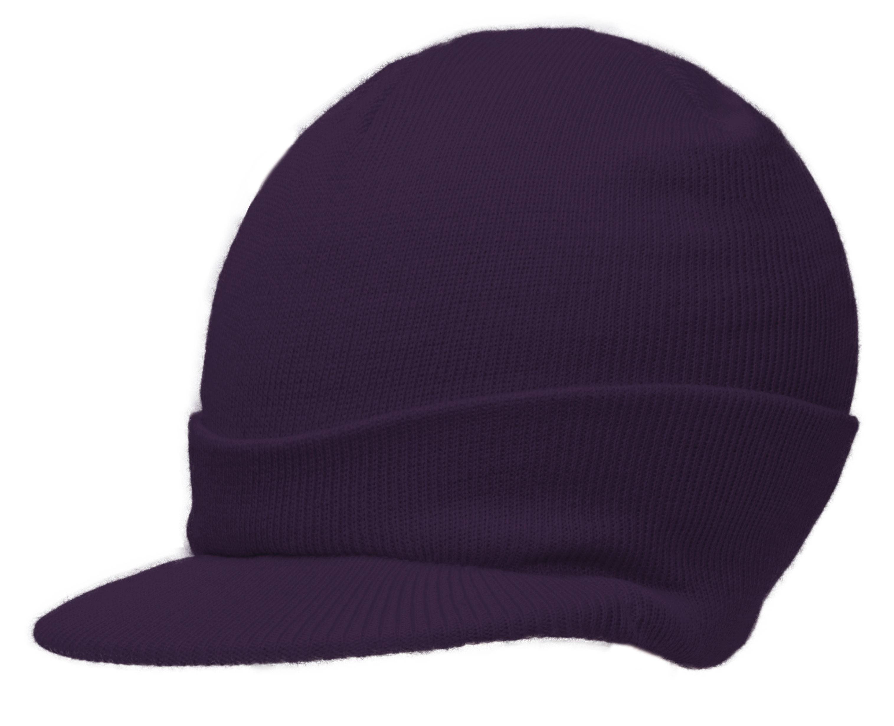 TOP HEADWEAR Blank Cuff Beanie Visor – One Size Fits Most, Soft Acrylic Knit Hat (Hot Pink) - View #2