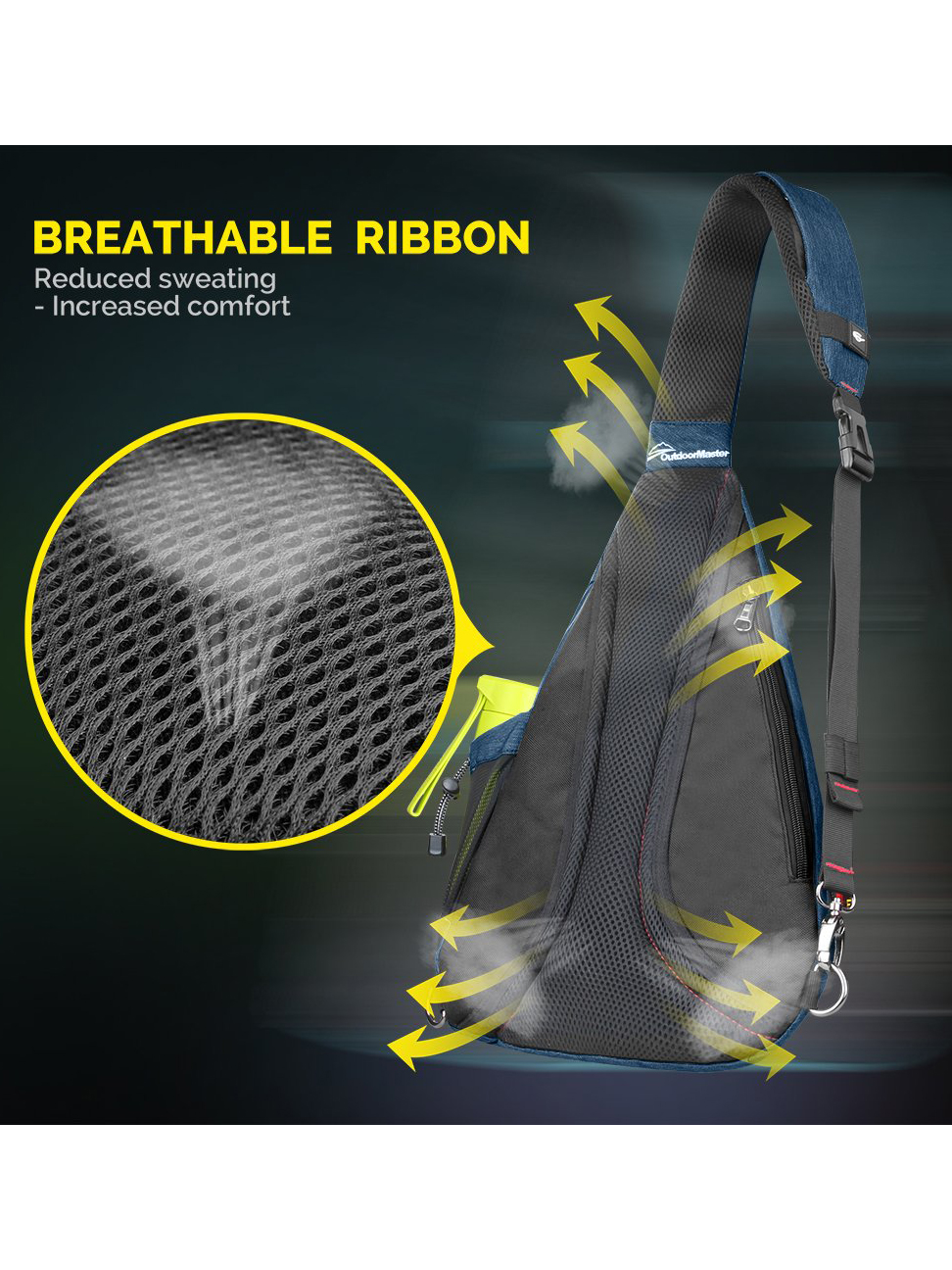 OutdoorMaster Sling Bag - Dark Blue