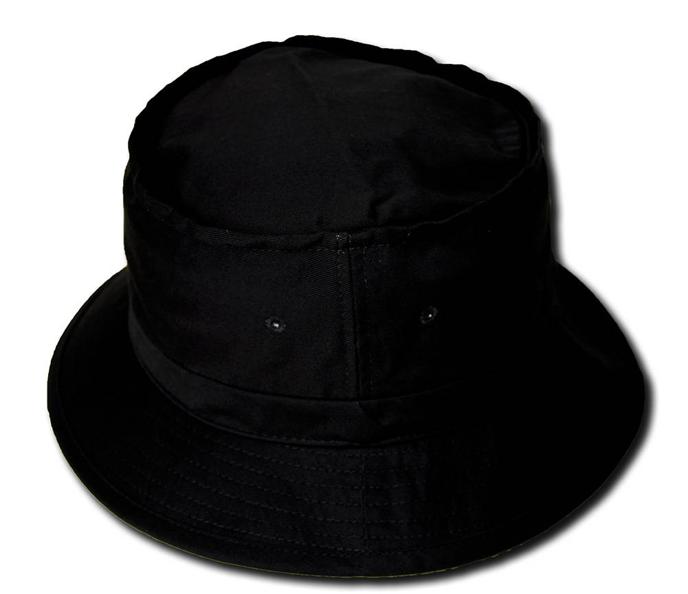 Gravity Solid Black Bucket Hat S/M - Casual Unisex Sun Hat