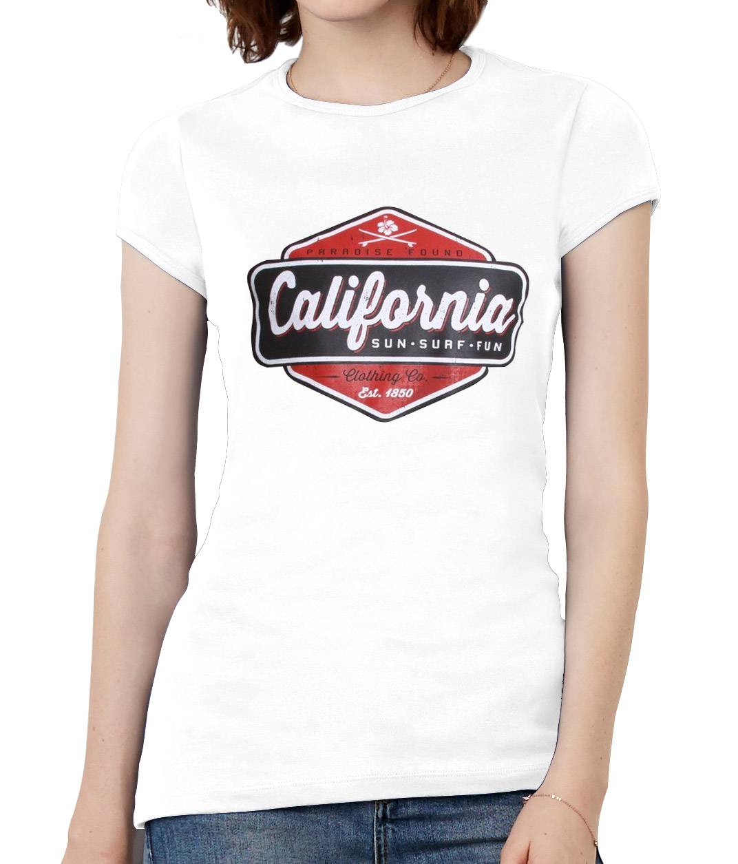California Sun Surf Fun Womens ShortSleeve TShirt eBay