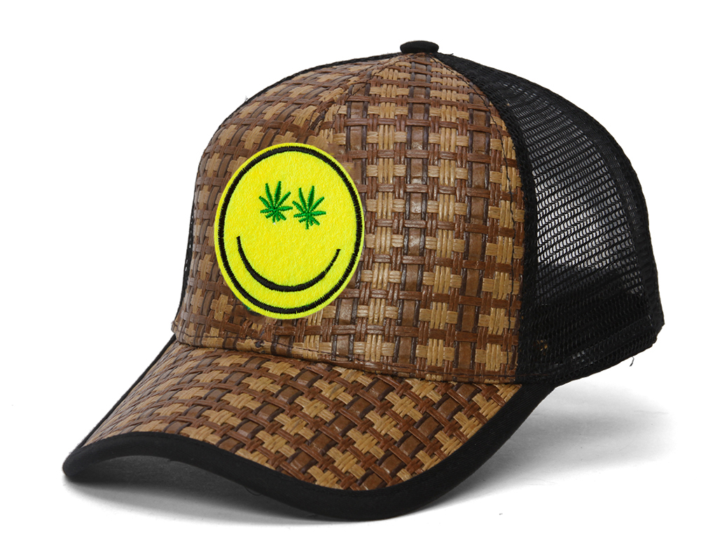 Straw Adjustable Trucker Hat w/ Patch (Various Fun Styles)