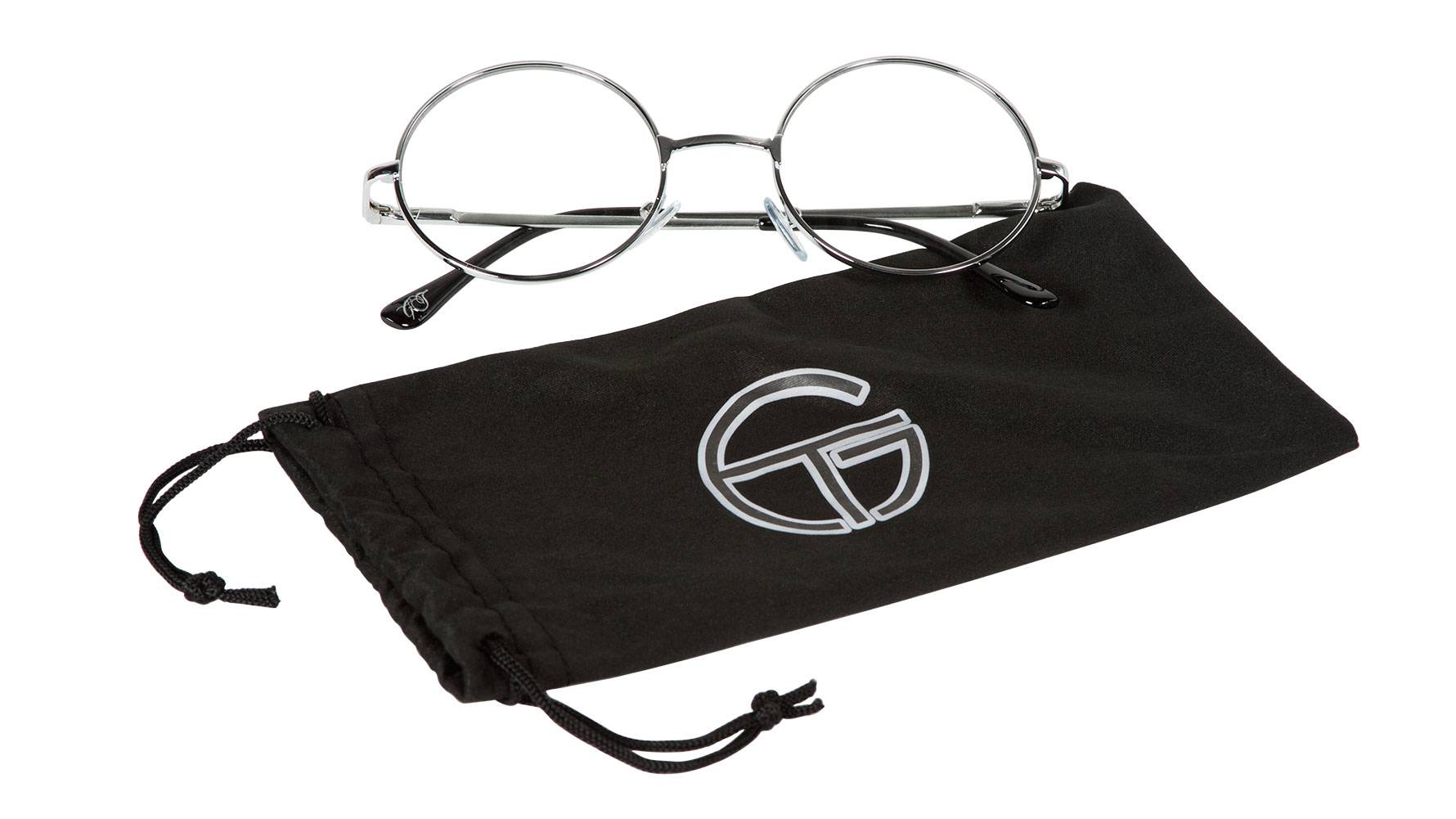 Gravity Shades Circular Silver Frame Clear Lens Glasses