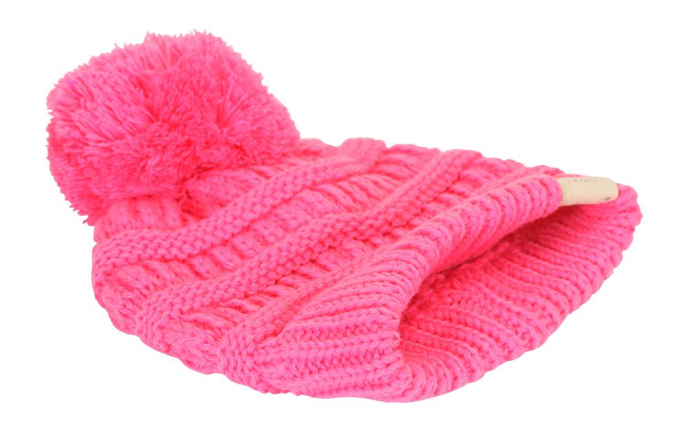 Gravity Threads Kids Cable Knit Thick Soft Beanie w/ Pom - Picture 20 of 61