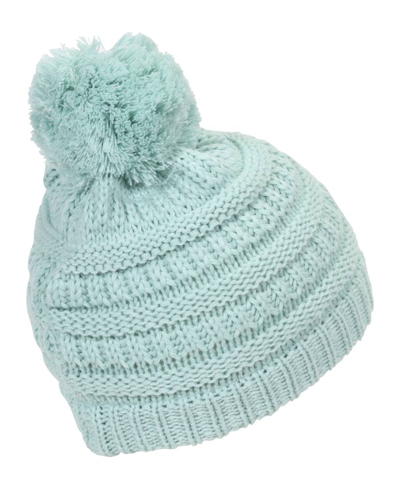 Gravity Threads Kids Cable Knit Thick Soft Beanie w/ Pom - Picture 38 of 61