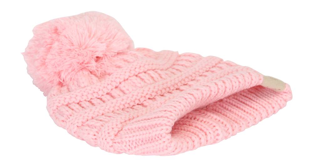 Gravity Threads Kids Cable Knit Thick Soft Beanie w/ Pom - Picture 53 of 61