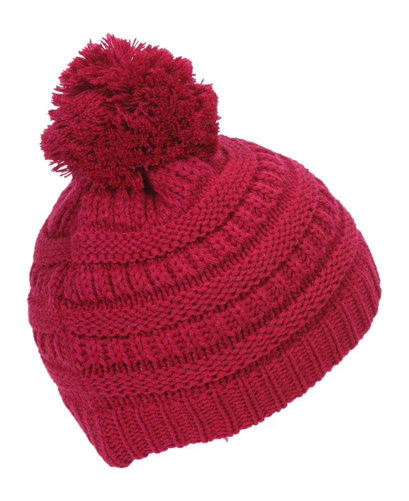 Gravity Threads Kids Cable Knit Thick Soft Beanie w/ Pom - Picture 60 of 61