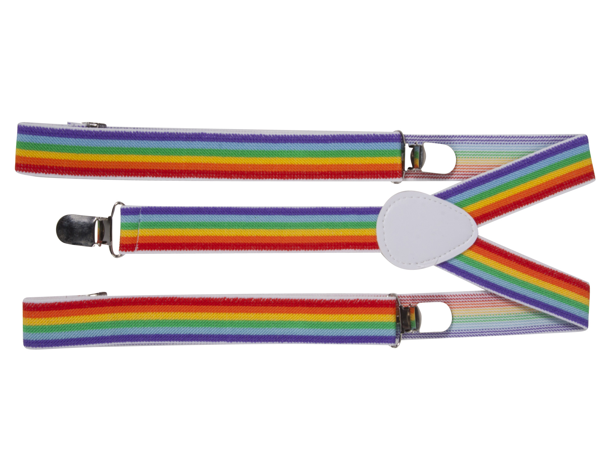 Rainbow Multi Color Elastic Suspenders 53926025657 eBay