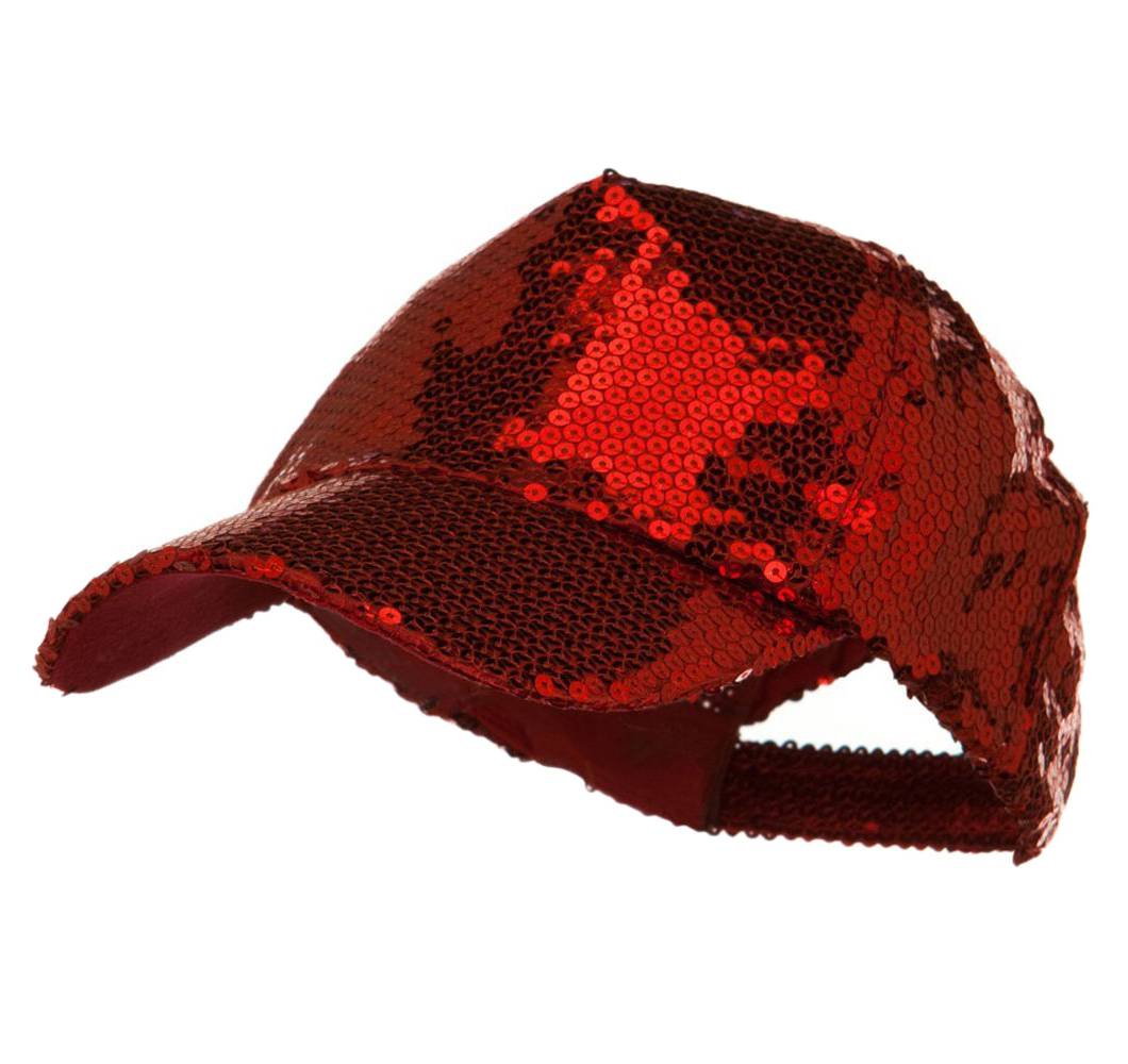 Red sequin baseball cap Clearance