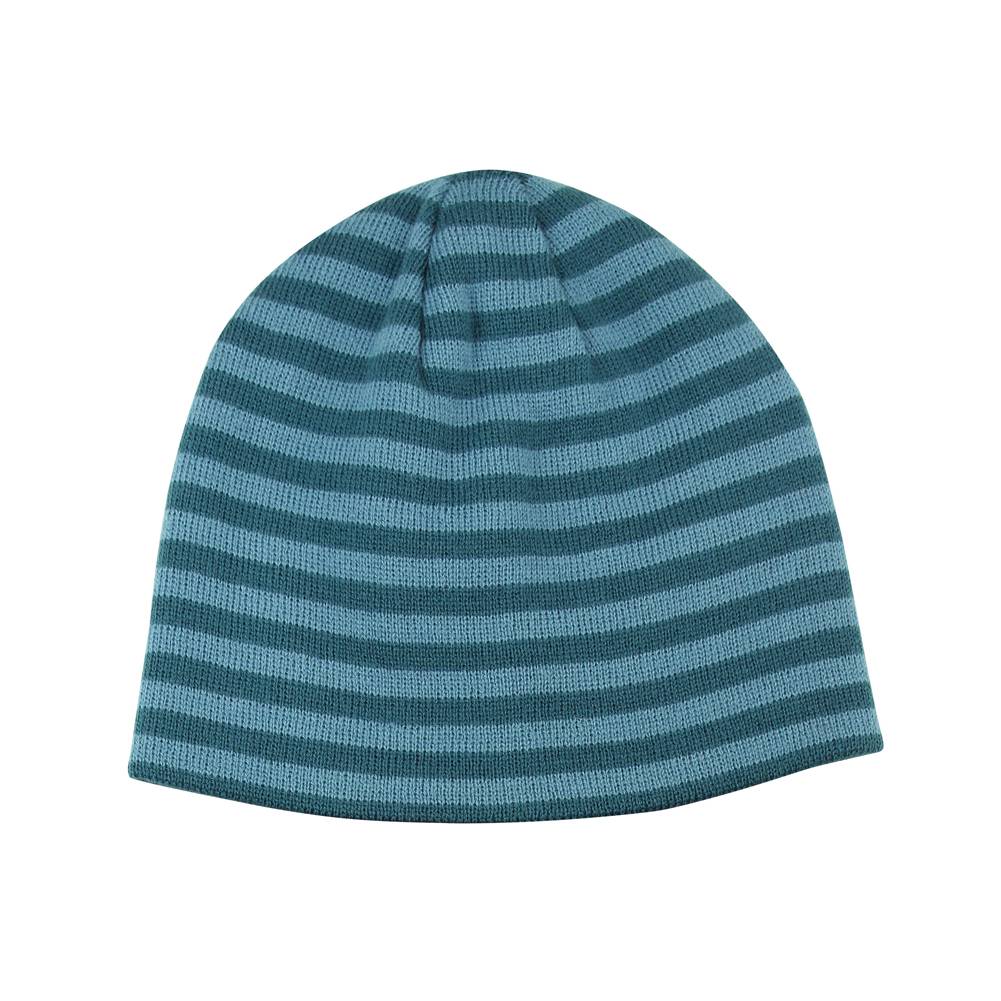 Reversible Winter Knit Striped Cuffless Skull Cap Beanie - Picture 4 of 5