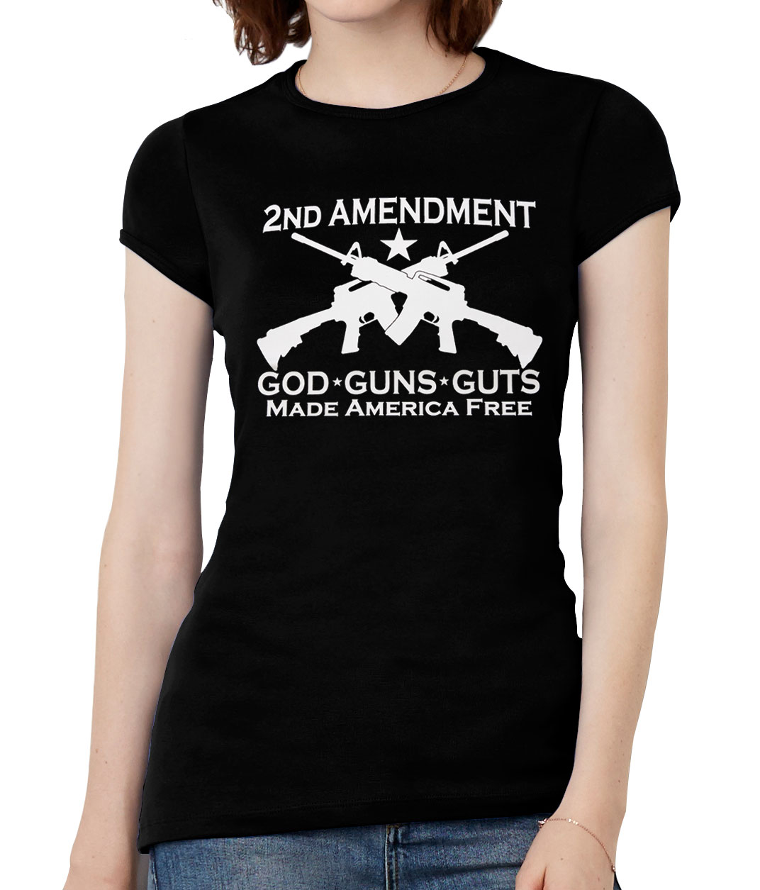 Womens God Guns Guts Short-Sleeve T-Shirt | eBay