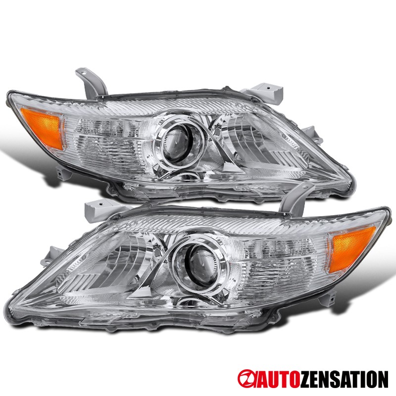 thumbnail image 2 of Autozensation Black Projector Headlights Pair For 2010-2011 Toyota Camry – Halogen, Clear Lens 2 of 6