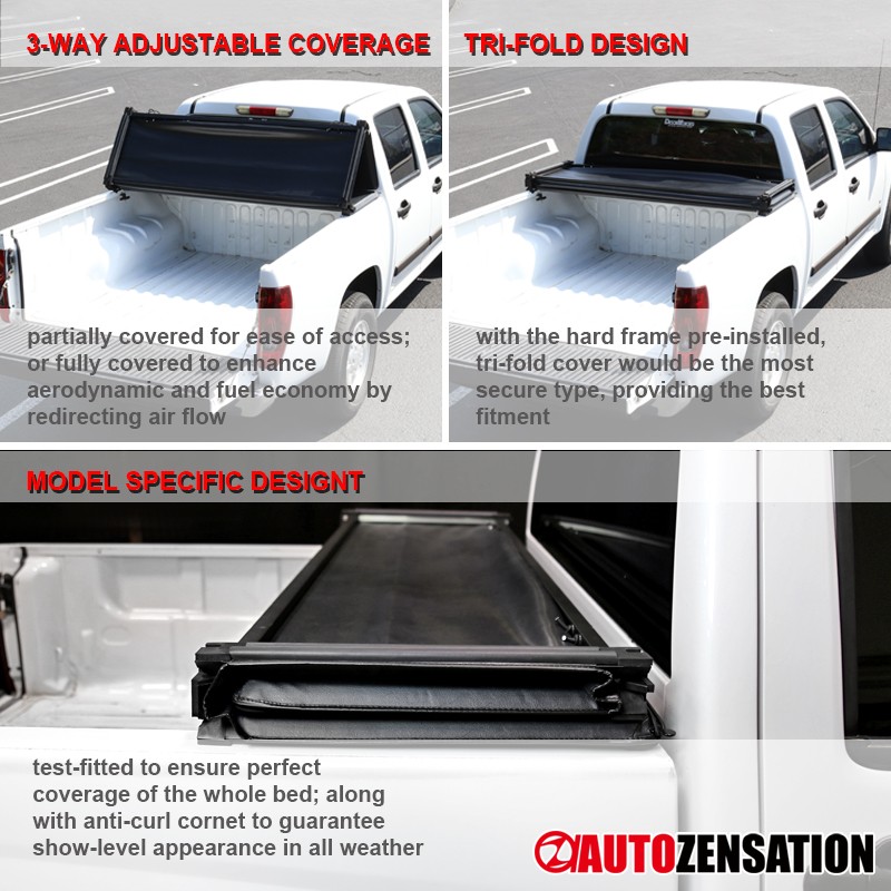1999 2014 Ford F250 F350 Superduty 8ft Long Bed Tri Fold Tonneau Cover