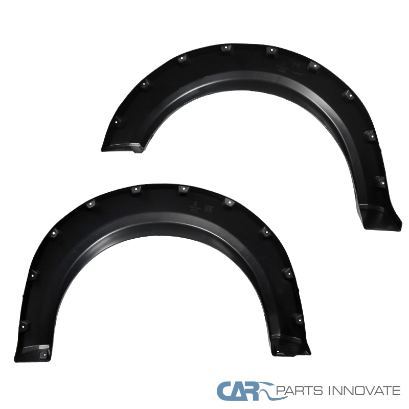 Carpartsinnovate For 09-14 Ford F150 F-150 Styleside Bolt-On Pocket Rivet Rough Texture Fender Flare