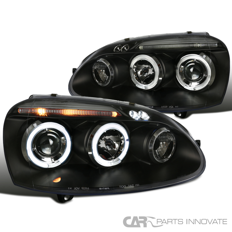For 20062008 VW Golf Mk5 Jetta Rabbit Black Halo LED Projector