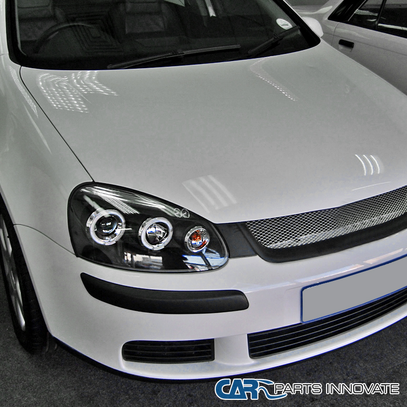 For 20062008 VW Golf Mk5 Jetta Rabbit Black Halo LED Projector