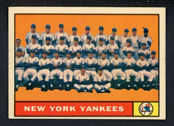 1961 TOPPS #228 NEW YORK YANKEES TEAM EX-MT 413613 (KYCARDS) | eBay