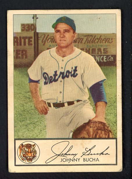 1953 GLENDALE MEATS JOHNNY BUCHA TIGERS VG-EX SET BREAK