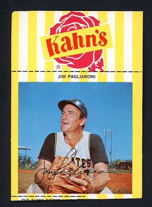 タレントカード RT-7255738402 1967 KAHNS JIM PAGLIARONI PIRATES NR-MT HAND CUT 459959 (KYCARDS