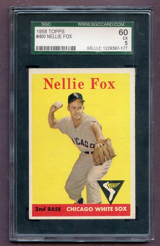 1958 TOPPS #400 NELLIE FOX WHITE SOX SGC 5 EX 471262 (KYCARDS) | eBay