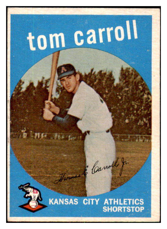 1959 TOPPS #513 TOMMY CARROLL A'S VG-EX 479997 (KYCARDS) | eBay