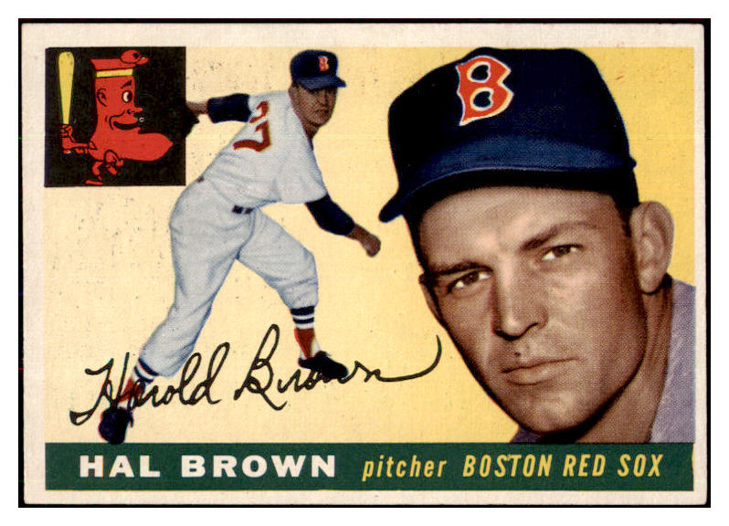 1955 TOPPS #148 HAL BROWN RED SOX EX-MT SET BREAK 497234 (KYCARDS