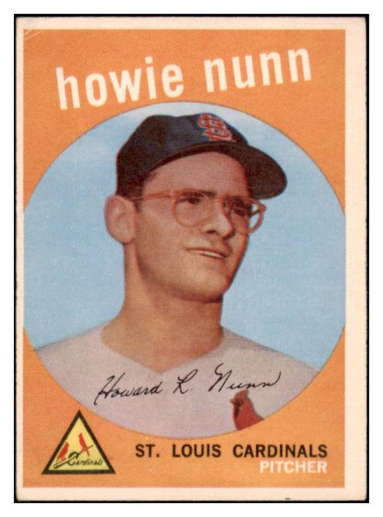 1959 TOPPS #549 HOWIE NUNN CARDINALS VG-EX SET BREAK 515935