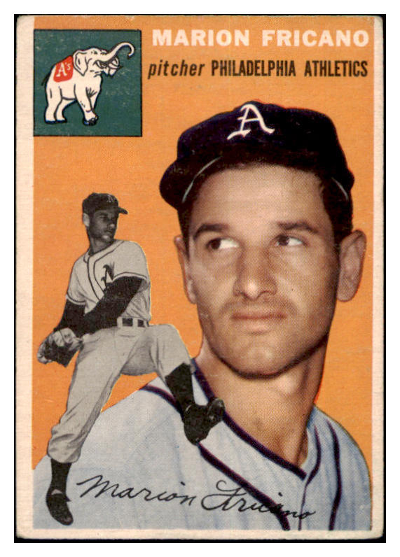 1954 TOPPS #124 MARION FRICANO A'S VG-EX SET BREAK 530691 (KYCARDS